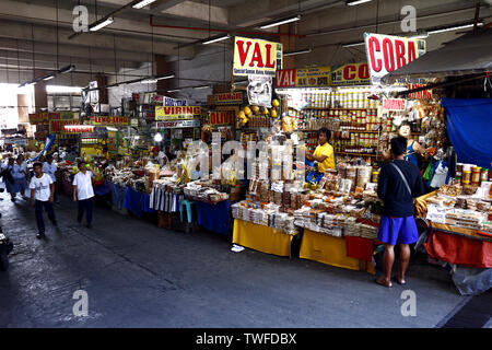 ANTIPOLO CITY, PHILIPPINES – JUNE 18, 2019: Assorted local delicacy and souvenir items on display at stalls near the Antipolo Cathedral. Stock Photo