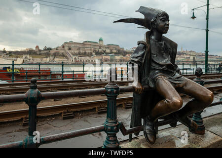 Little Princess statue in Budapest. Stock Photo