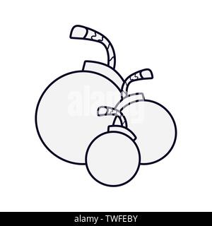 comic bombs explosion pop art white background vector illustration Stock Vector