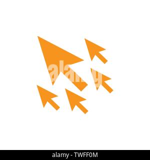 Website clicks icon ; pointer icon - unscrupulously acquiring website clicks Stock Vector