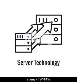 Website Data Transfer Icon - arrow imagery of transfer Stock Vector
