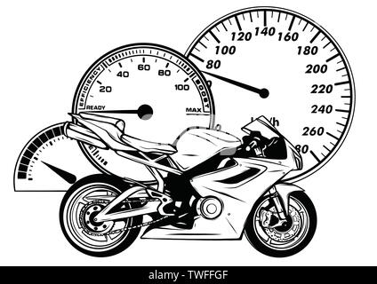 a Motorcycle racer sport vector illustration design Stock Vector