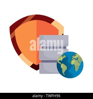 copyright of intellectual digital data world vector illustration design Stock Vector