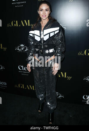 Hollywood, United States. 19th June, 2019. HOLLYWOOD, LOS ANGELES, CALIFORNIA, USA - JUNE 19: Megan Pormer arrives at The Glam App Los Angeles Launch Party held at Cleo Hollywood on June 19, 2019 in Hollywood, Los Angeles, California, United States. (Photo by Xavier Collin/Image Press Agency) Credit: Image Press Agency/Alamy Live News Stock Photo