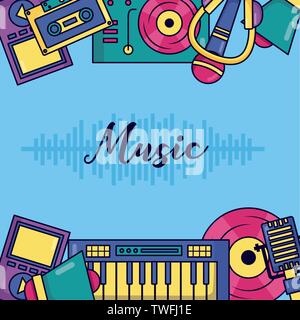 music colorful background Stock Vector