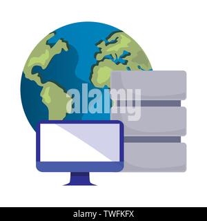 copyright of intellectual digital world vector illustration design Stock Vector