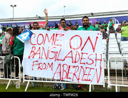 Trent Bridge, Nottingham, UK. 20th June, 2019. ICC World Cup Cricket, Australia versus Bangladesh; Some Bangladesh fans from Aberdeen Credit: Action Plus Sports/Alamy Live News Stock Photo