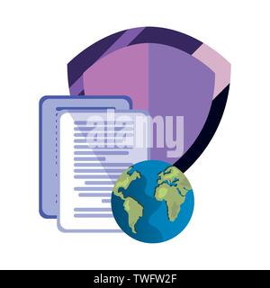 copyright of intellectual digital vector illustration design Stock Vector