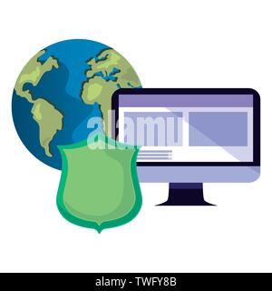 copyright of intellectual digital world vector illustration design Stock Vector