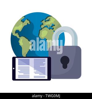 copyright of intellectual digital world vector illustration design Stock Vector