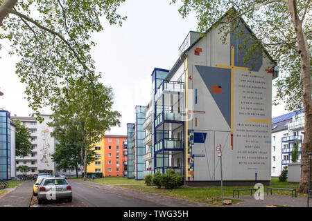 the Stegerwald housing estate in the district Muelheim, climate-protection housing estate, Cologne, Germany.  die Stegerwaldsiedlung im Stadtteil Muel Stock Photo