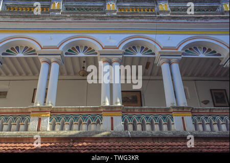 22-Aug-2009-Kanadukathan Palace, Chettinad Kanadukathan Palace, Chettinad, Tamil Nadu, India. Stock Photo