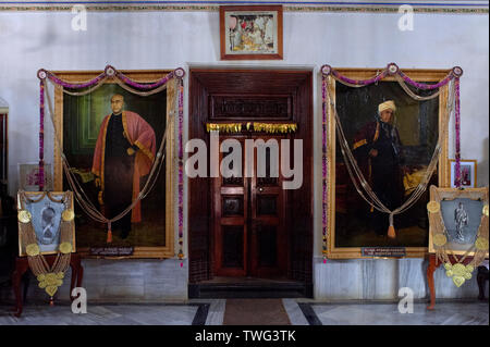 22-Aug-2009-Kanadukathan Palace, Chettinad Kanadukathan Palace, Chettinad, Tamil Nadu, India. Stock Photo