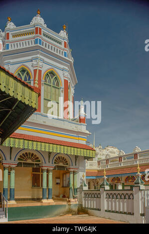 22-Aug-2009-Kanadukathan Palace, Chettinad Kanadukathan Palace, Chettinad, Tamil Nadu, India. Stock Photo