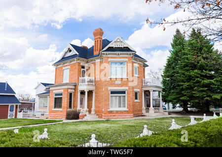 Vintage house on main street in Mount Pleasant Utah Stock Photo