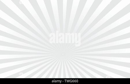 Vector pop art colorful rays background. Grey rays on a white background Stock Vector