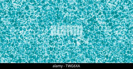 Realistic blue texture of water in the swimming pool vector illustration Stock Vector