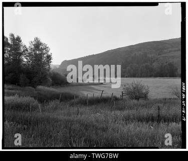 RANCH LANDS IN PROVO RIVER VALLEY. VIEW TO NORTHEAST. - Jordanelle Valley, Heber City, Wasatch County, UT Stock Photo