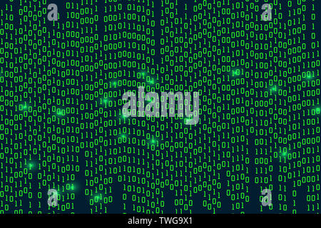 Digital matrix background for binary codes 0 and 1 Stock Photo