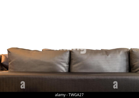 Back of sofa in living room on white background Stock Photo
