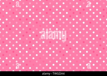 Pink polka dot. Wide Seamless pattern Vector background. Kids surface design Stock Vector