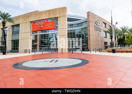 The entrance to the NBA's Houston Rockets stadium, Toyota Center Stock  Photo - Alamy