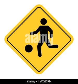 Children traffic sign isolated on white background Stock Vector