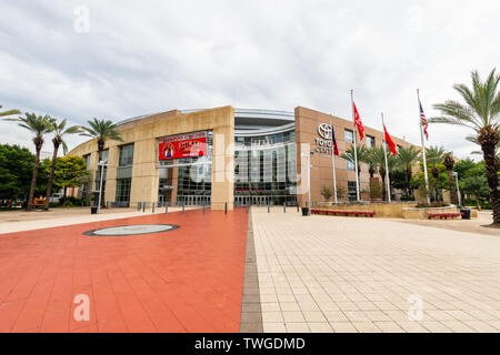 The entrance to the NBA's Houston Rockets stadium, Toyota Center Stock  Photo - Alamy