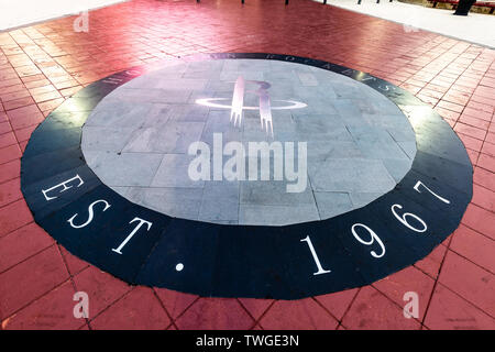 The entrance to the NBA's Houston Rockets stadium, Toyota Center Stock  Photo - Alamy