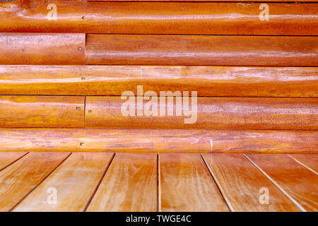 wood Panels Background , interior with wood wall panels Stock Photo