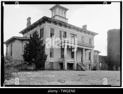 Historic American Buildings Survey Alex Bush, Photographer, March 26, 1935 REAR VIEW - Rocky Hill, State Highway 20, Courtland, Lawrence County, AL Stock Photo