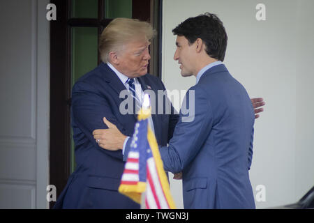 Washington, District of Columbia, USA. 20th June, 2019. President DONALD TRUMP welcomes Prime Minister of Canada JUSTIN TRUDEAU to the White House, June 20, 2019 Credit: Douglas Christian/ZUMA Wire/Alamy Live News Stock Photo