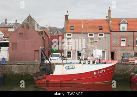 Eyemouth harbour in the Scottish Borders, UK. Stock Photo