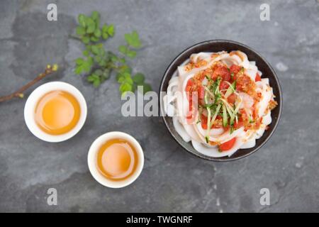 Cold vegetables, cold noodles are not the same every day. Stock Photo