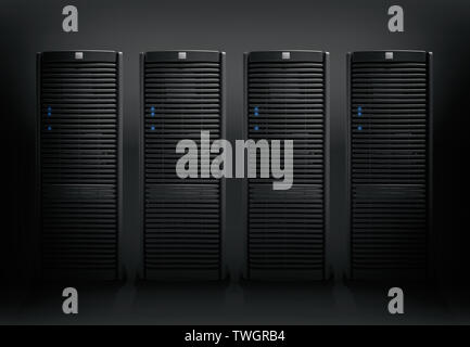Concept of a data center room with database server Stock Photo