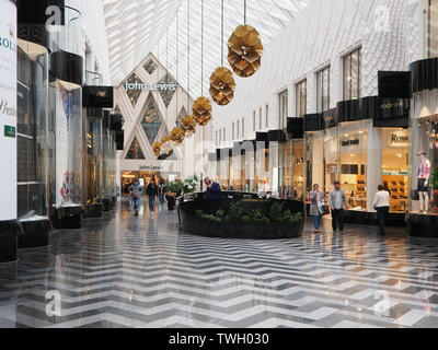 Victoria Gate shopping centre with John Lewis at the far end, in Leeds, Yorkshire, UK. Stock Photo