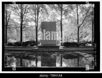 Rear elevation view of Nature monolith - Theodore Roosevelt Island, Potomac River, Washington, District of Columbia, DC Stock Photo