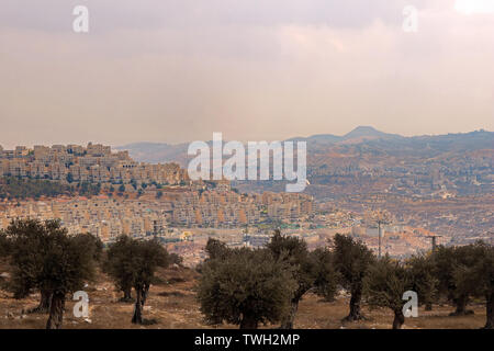 View of new buildings in the south of Jerusalem, Israel Stock Photo