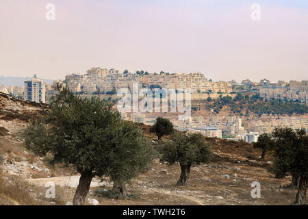 View of new buildings in the south of Jerusalem, Israel Stock Photo