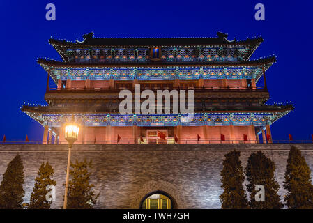 Zhengyangmen gatehouse on Qianmen Street in Beijing, China Stock Photo