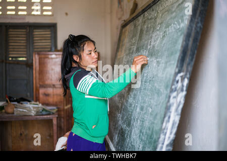 local school in the akha village near of the Phongsali, Laos, Asia Stock Photo