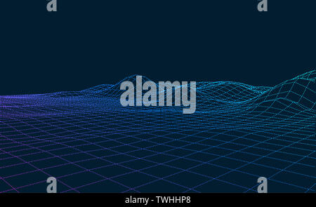 Abstract three-dimensional network background of big data concept, graphics with artificial intelligence concept Stock Photo