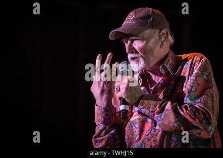 Roskilde, Denmark. 20th June, 2019. Roskilde, Denmark - June 20th, 2019. The American surf rock and vocal group The Beach Boys performs a live concert at Roskilde Kongrescenter in Roskilde. Here singer, songwriter and musician Mike Love is seen live on stage. (Photo Credit: Gonzales Photo/Alamy Live News Stock Photo