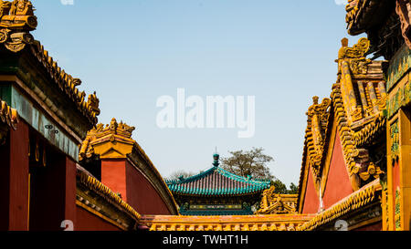 The royal palace pavillon in the forbiden city in Beijing Stock Photo