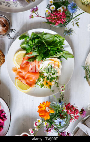 Scandinavian midsummer feast Stock Photo