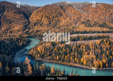 Kanas lake, Xinjiang Stock Photo