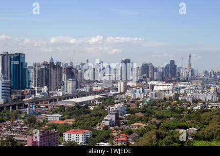 13 May 2019,Bangkok,Thailand.panorama view Bangkok city landscape from high building on day light. Bangkok is capital city of Thailand. Stock Photo