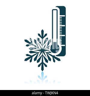 Winter Cold Icon. Shadow Reflection Design. Vector Illustration. Stock Vector