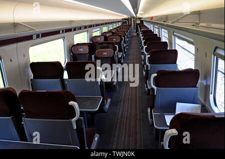 The new LNER Azuma 800 class  Intercity Express train on display at Rail Live! the railway industry trade show 20th June 2019. Stock Photo