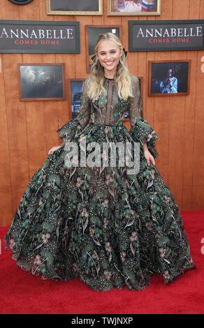 Westwood, Ca. 20th June, 2019. Madison Iseman, at the Premiere Of Warner Bros' 'Annabelle Comes Home' at The Regency Village Theatre in Westwood, California on June 20, 2019. Credit: Faye Sadou/Media Punch/Alamy Live News Stock Photo